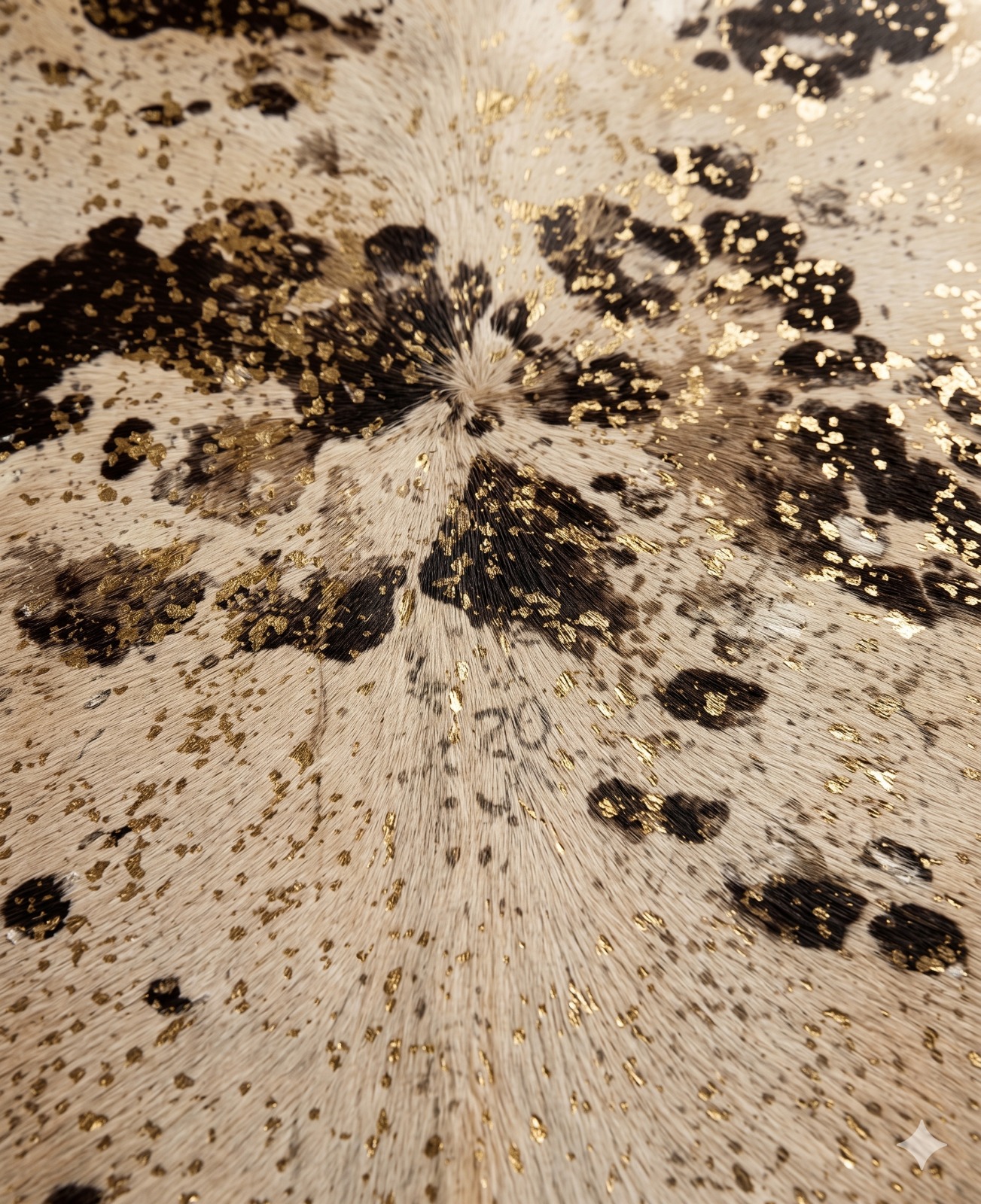 Metallic cowhide rug from the Luma Collection