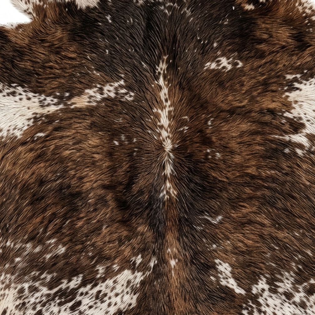 Salt and pepper speckled cowhide rug collection